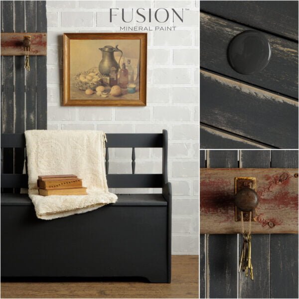 Furniture painted with the Ash Fusion mineral paint.