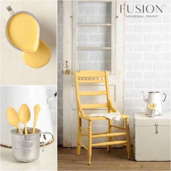 Furniture painted with the Prairie Sunset fusion mineral paint.